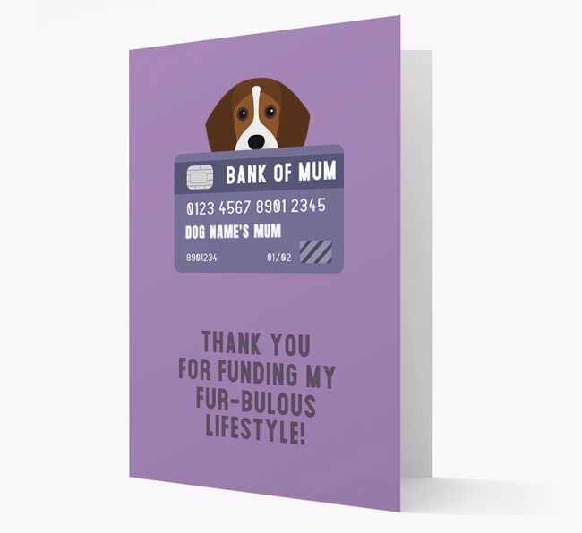 'Bank of Mum' - Personalised {breedFullName} Card